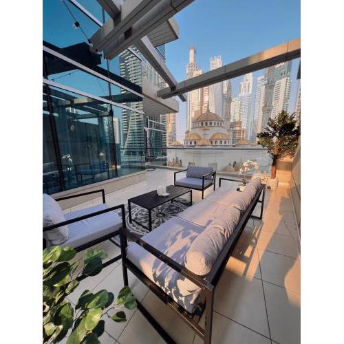 New 2bdr on Marina + terrace + hotels beach access