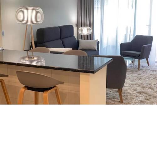 New and modern apartment on the beach.