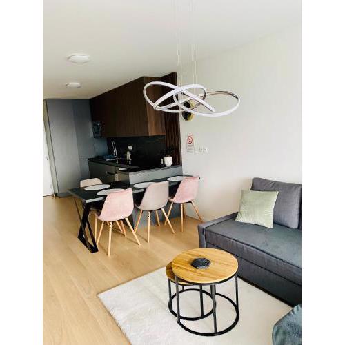 NEW apartment with free garage parking near the airport