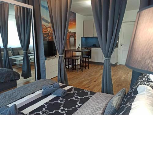 New modern-style apartment with balcony in the Prague