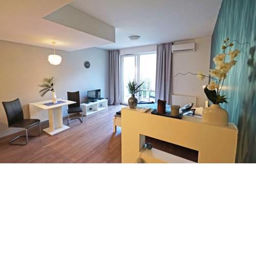 Newly built apartment at Corvin quarter