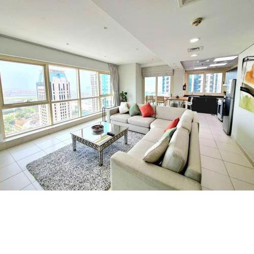 Panoramic view next to JBR beach