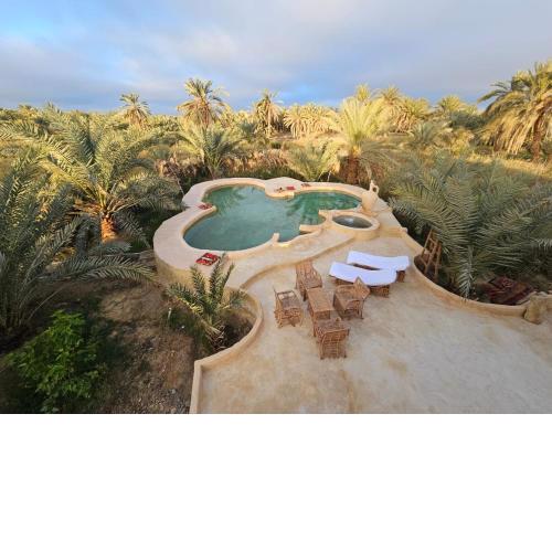 Paradise in a palm forest with epic pool and fire pit