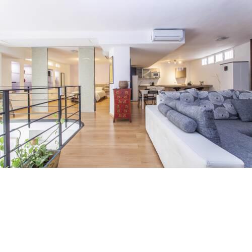 Parking included. Loft adjacent to Santa Cruz.