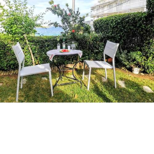 Peaceful garden on the sea