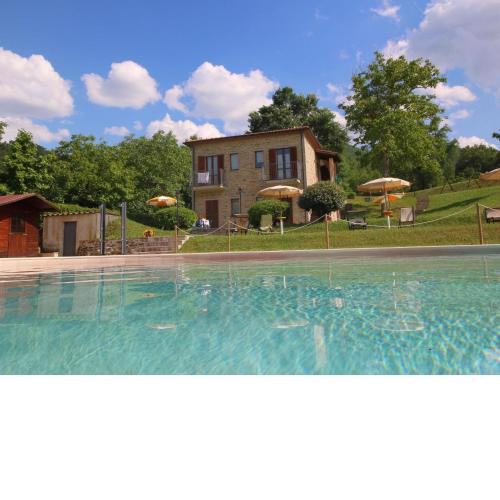 Property with swimming pool spacious garden private terrace and views