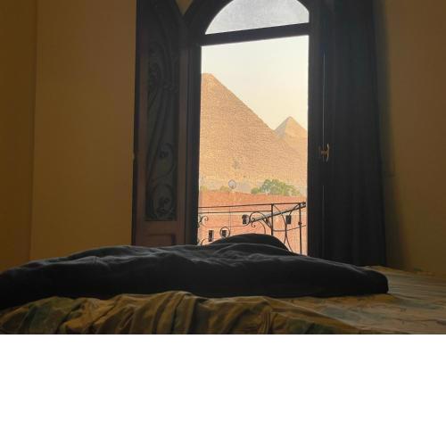 Pyramids front Giza flat