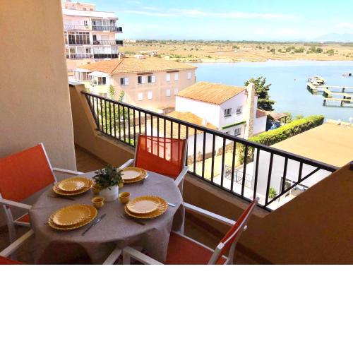 ROMINA 4E - Apartamento en los canales de Roses Santa Margarita - terraza con vistas