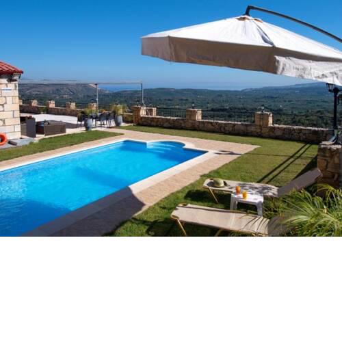 Samonas Villa Sleeps 4 with Pool and Air Con