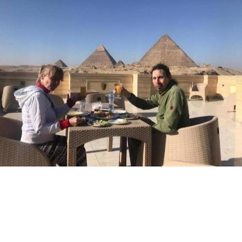 Scarab pyramids view
