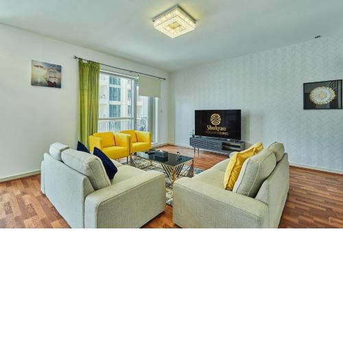 Shukran Homes Cozy 1BR with Burj & Fountain Partial View