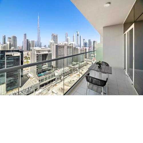 Silkhaus Burj Khalifa view cozy studio with bedroom