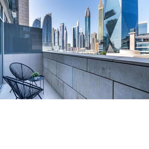 Silkhaus elegant studio in the central DIFC with balcony and city views