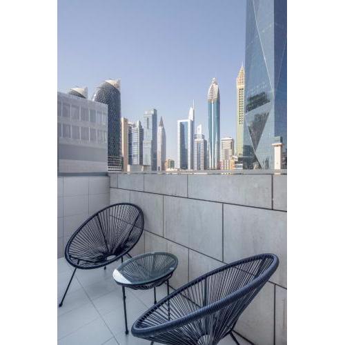 Silkhaus modern furnished studio in DIFC center with balcony