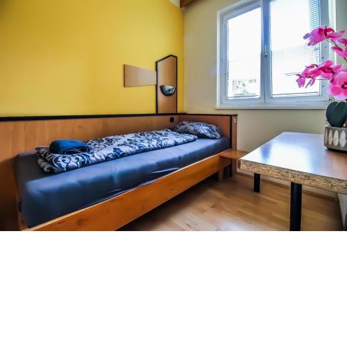 Single bed room with bathroom