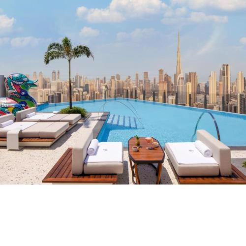 Sls Residences 5 Star Luxury Private Loft Duplex with Burj Khalifa View