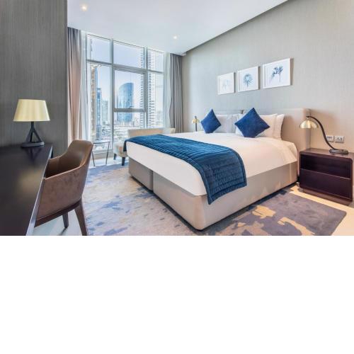Spacious 1BR Apartment in Prive with Canal view & Burj Khalifa