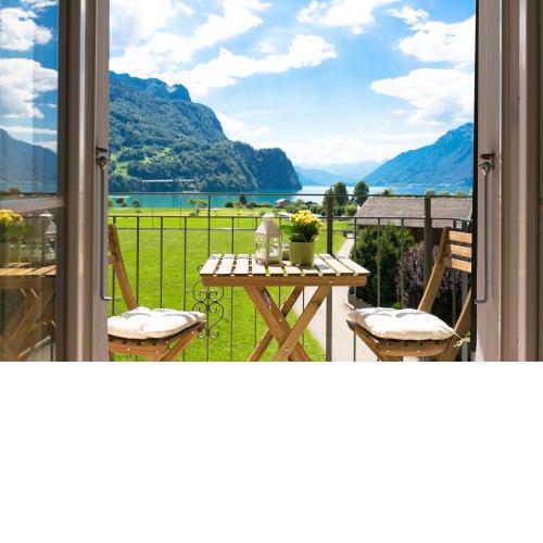 Spirit Apartments - Balkon mit Seesicht - Parkplatz