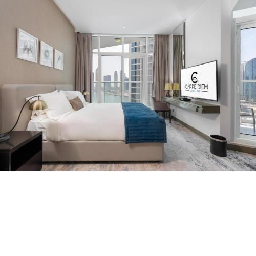 Studio Apartment with view of Burj Khalifa