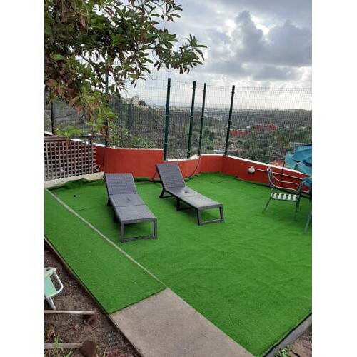 Studio in Balcon de Telde with wonderful sea view enclosed garden and WiFi