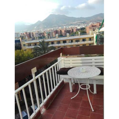 Studio in Benalmadena with wonderful sea view shared pool furnished terrace 600 m from the beach