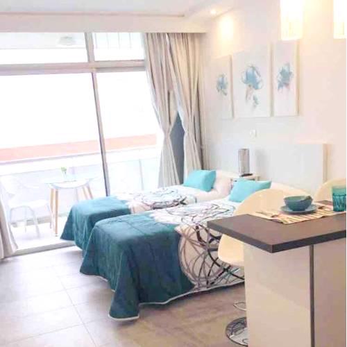 Studio in Puerto de la Cruz with wonderful sea view balcony and WiFi 13 km from the beach