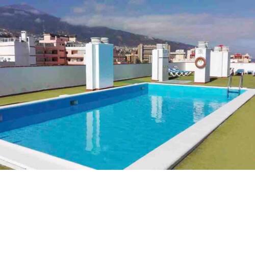 Studio in Puerto de la Cruz with wonderful sea view shared pool furnished balcony 250 m from the beach