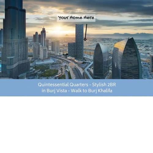 Stylish 2BR in Burj Vista - Walk to Burj Khalifa