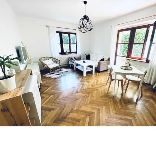 Stylish historical apartment + BACKYARD