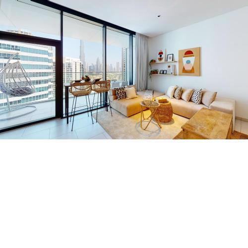 Stylish Studio with Burj Khalifa View