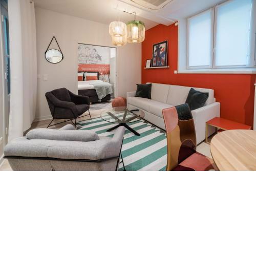 SUITE SARTRE : au cœur de la Rive Gauche, neuf, design, 2/4 personnes