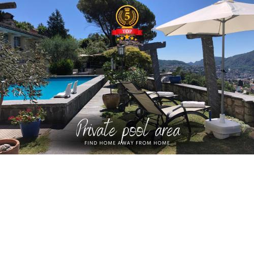 SUITE with private pool area, near Como lake I Villa dei Leoni