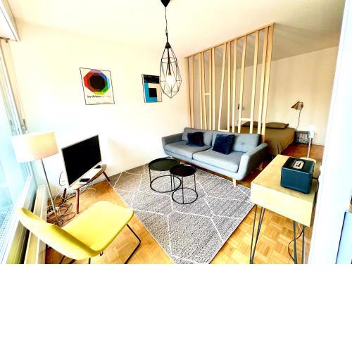 Superbe studio à Champel, terrasse
