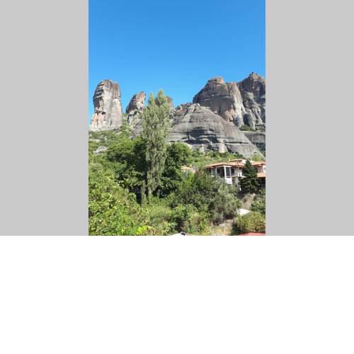 The house under the rocks of Meteora