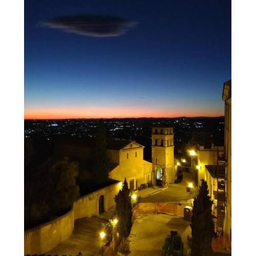 the sky above the old town