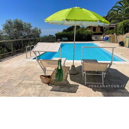 TOSCANA TOUR - Casa Sophia, piscina con vista mare - ingresso, giardino, barbecue e parcheggio privati