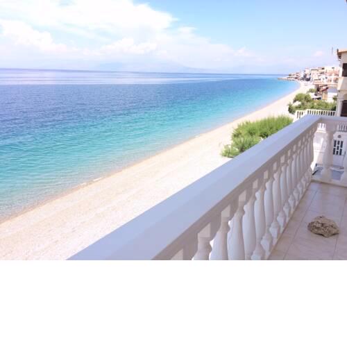 Traditional maisonette house on the sea shore