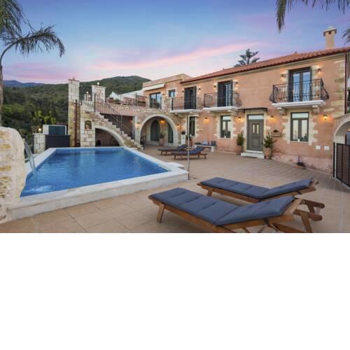Tzitzifes Villa Sleeps 8 with Pool and Air Con