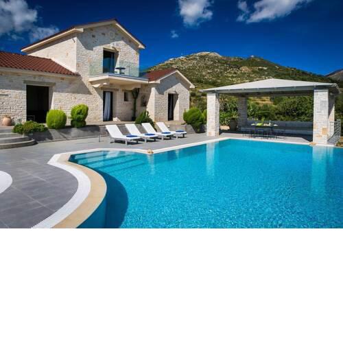Unique Kefalonia Villa Kaminia Blu Sea Views Lourdas