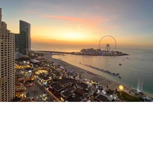 Upgraded 2-Bedroom Suite with Sea and Sunset View in JBR, Rimal