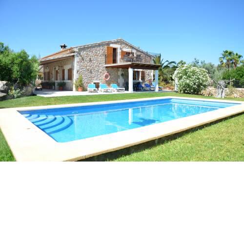 Villa with 2 bedrooms in Mallorca with wonderful mountain view private pool enclosed garden 3 km from the beach