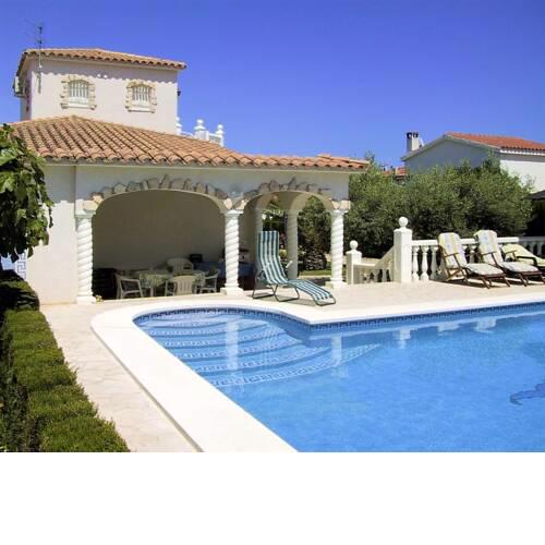 Villa with 3 bedrooms in Ampolla with wonderful sea view private pool furnished garden 200 m from the beach