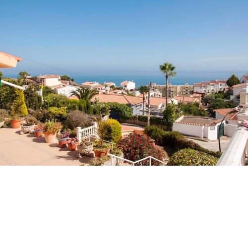 Villa with 3 bedrooms in Benajarafe with wonderful sea view private pool enclosed garden 500 m from the beach
