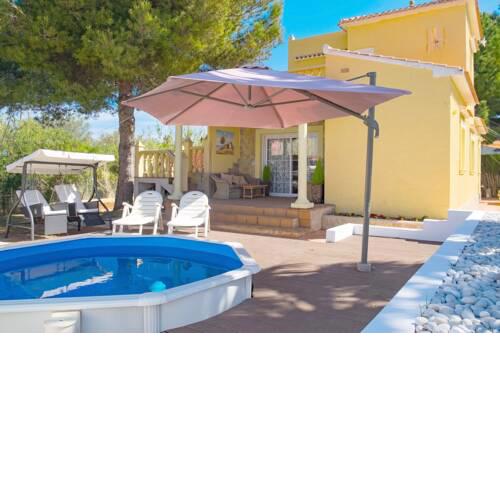 Villa with 3 bedrooms in Denia with wonderful sea view private pool enclosed garden 100 m from the beach