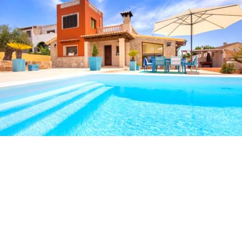 Villa with 3 bedrooms in Llucmajor with wonderful sea view private pool enclosed garden