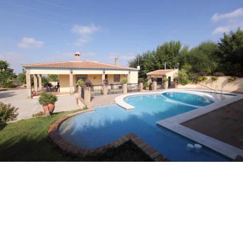 Villa with 4 bedrooms in Sanlucar la Mayor with wonderful mountain view private pool enclosed garden