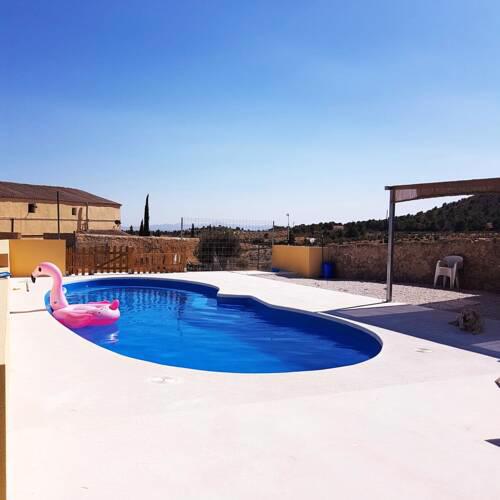 Villa with 4 bedrooms in Zarzadilla de Totana with wonderful mountain view private pool enclosed garden 60 km from the beach