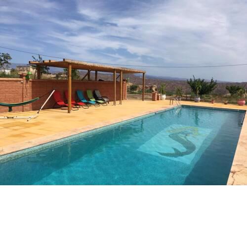 Villa with 5 bedrooms in Alhama de Almeria with wonderful mountain view private pool terrace 20 km from the beach