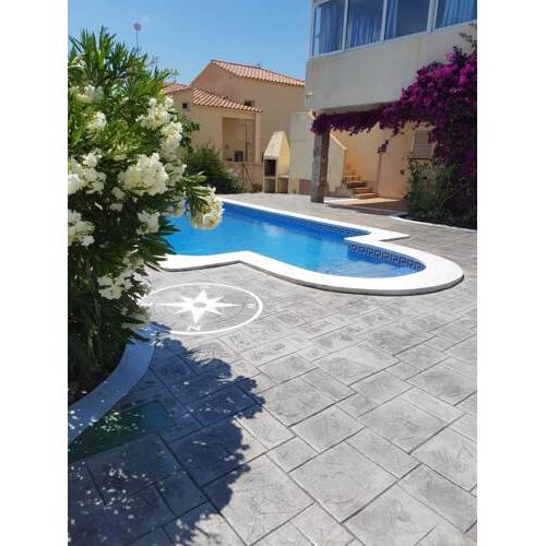 Villa with 5 bedrooms in Calafat with wonderful sea view private pool furnished garden 200 m from the beach
