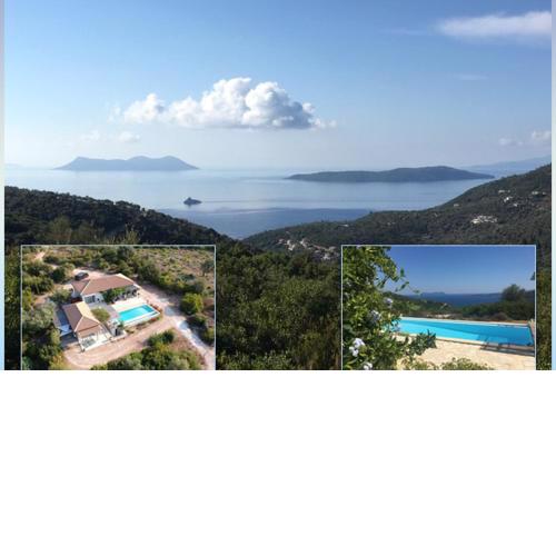 villa Zorba plus its pavilion infinity pool beautiful sea view